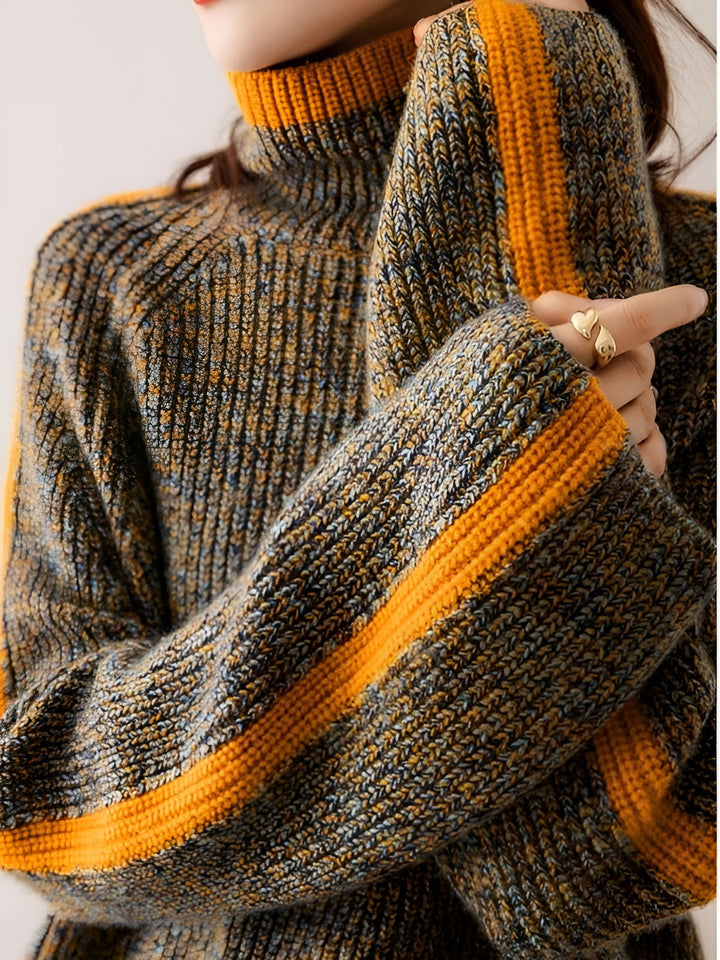 Long-sleeved knitted loose jumper