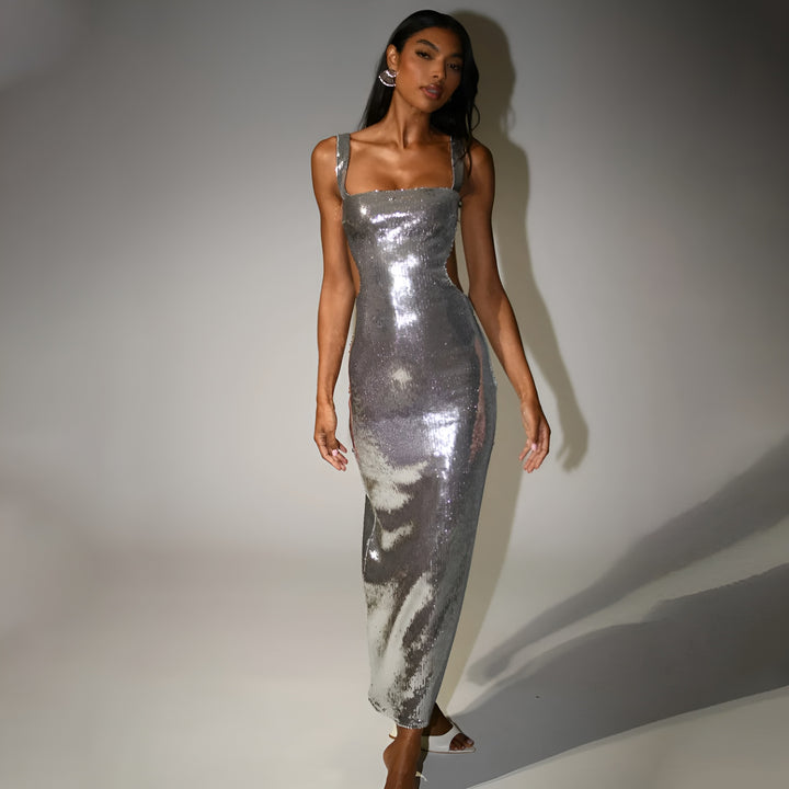 Shimmer maxi dress