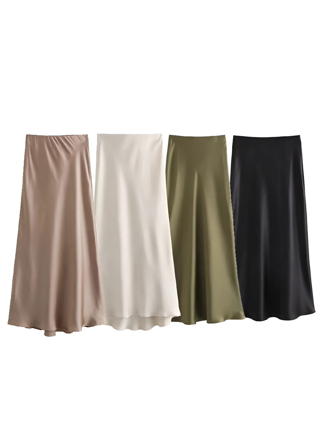 Silky chic long skirt