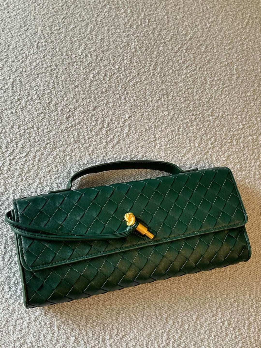 Woven clutch bag