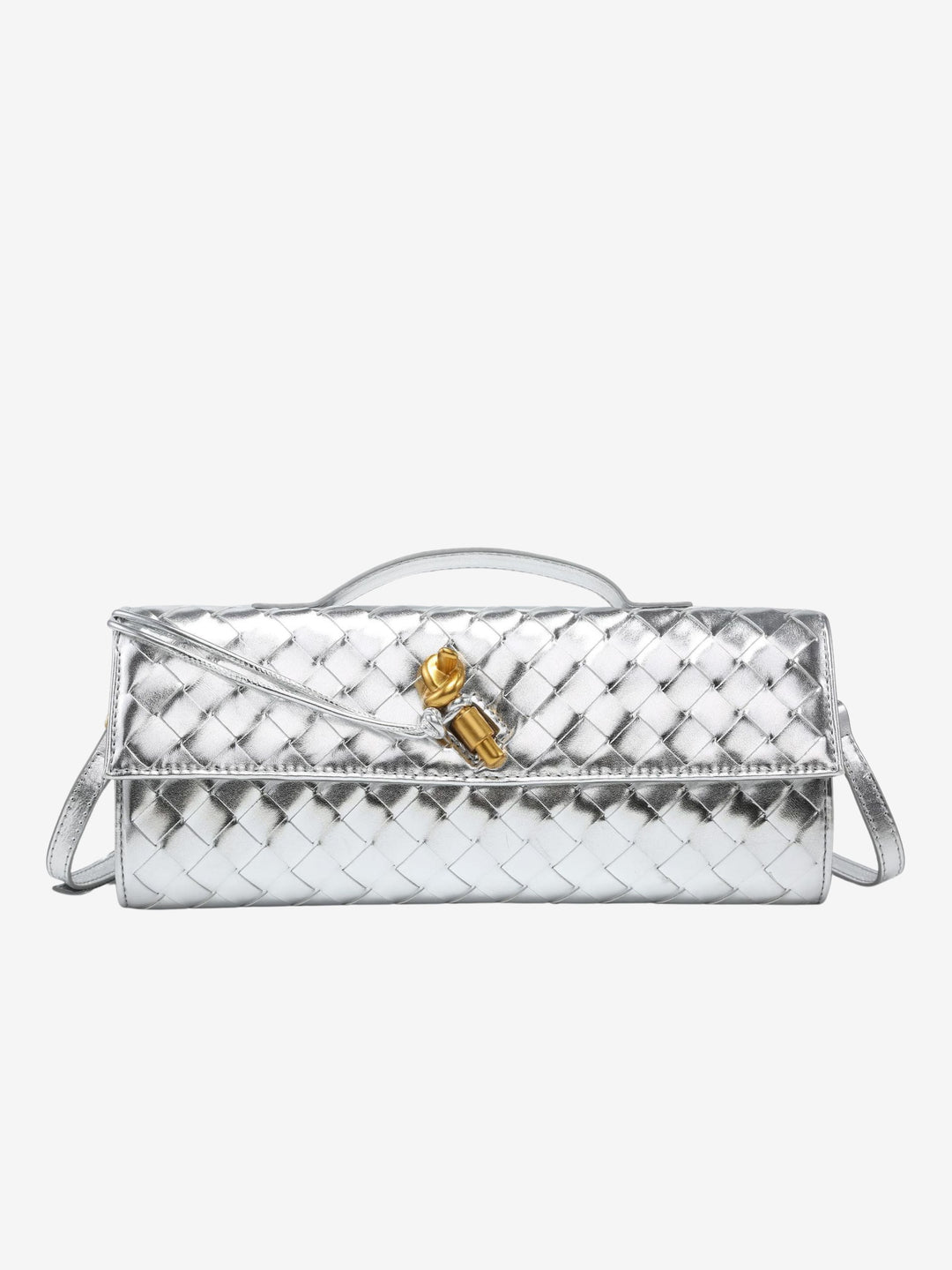 Woven clutch bag