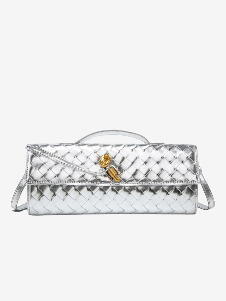 Woven clutch bag