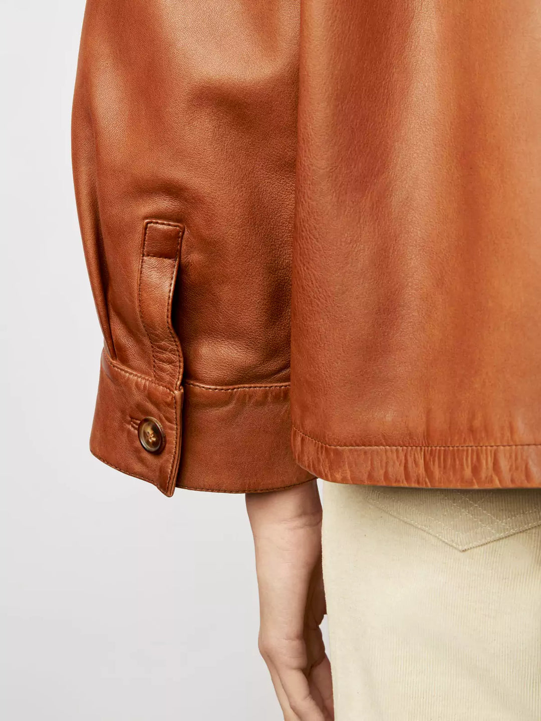 Minimalistic Boxy Leather Jacket