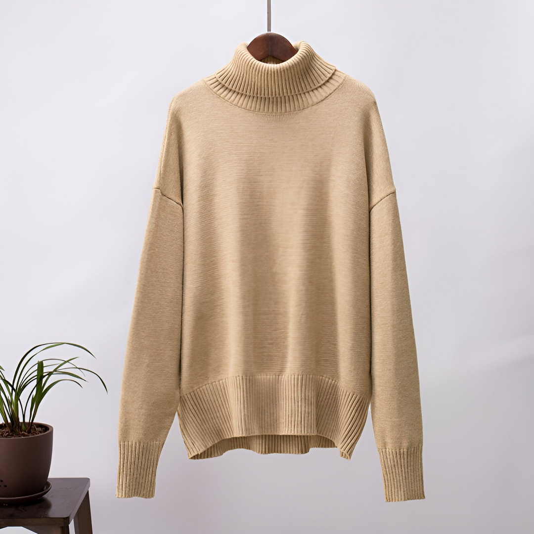 Classic soft plain turtleneck