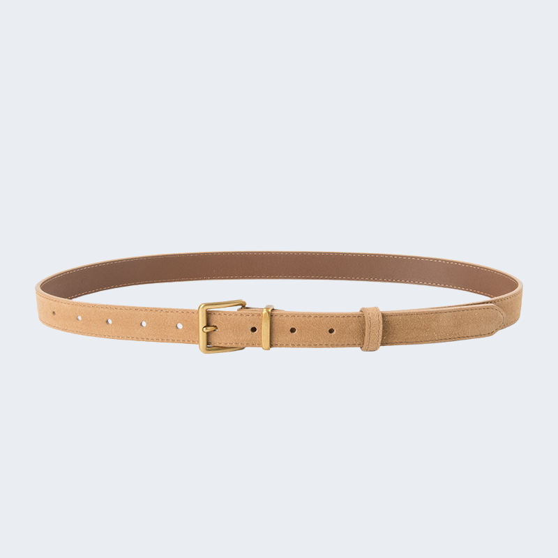 Imitation suede belt