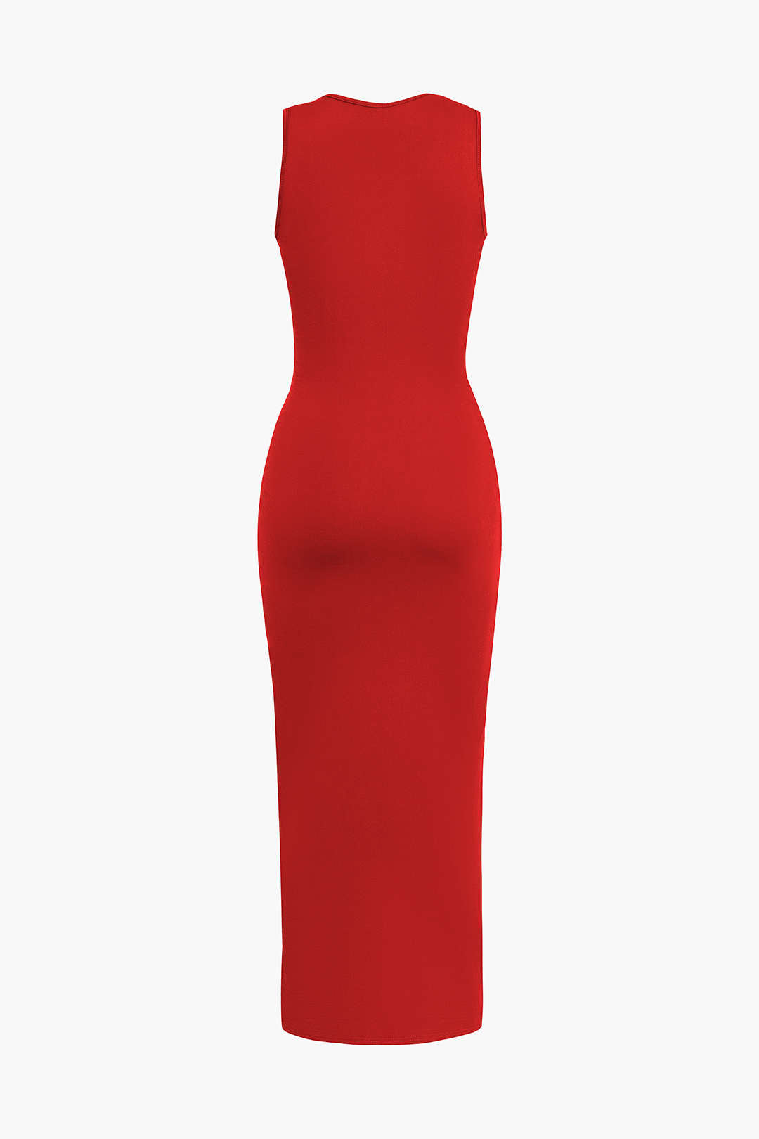 Cut Out Ruched Tank Maxi Dress