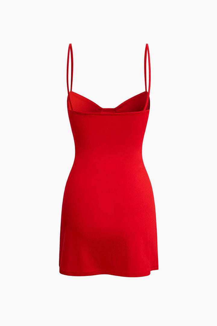 Basic Solid Bustier Slip Mini Dress