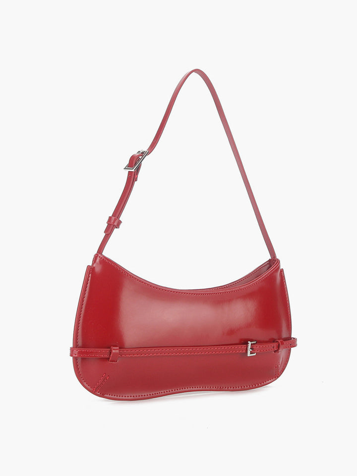 Red Leather Shoulder Bag