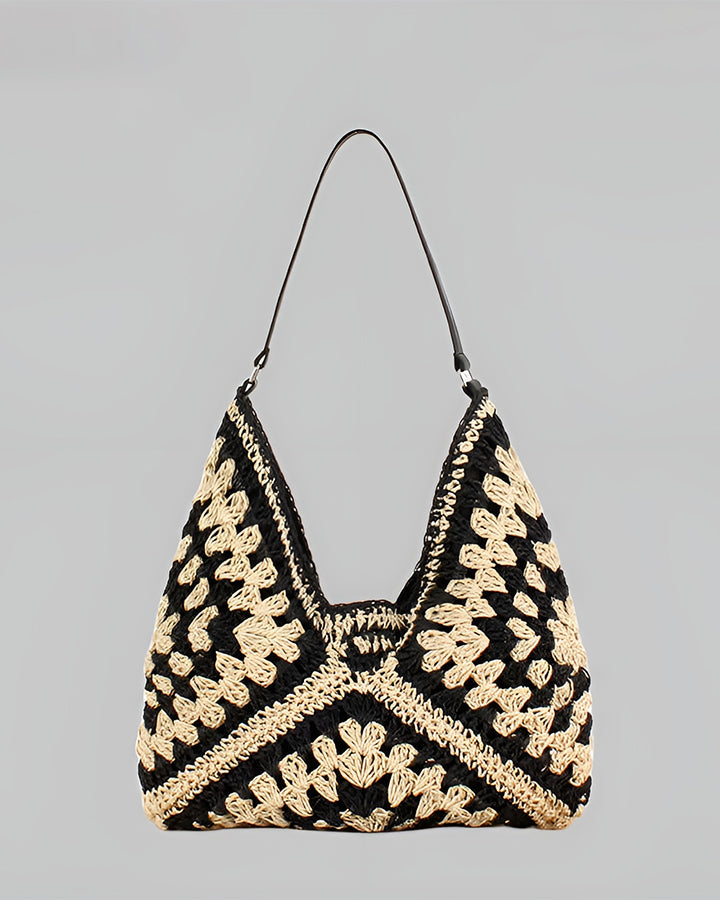 Vintage Crochet Macrame Shoulder Bag