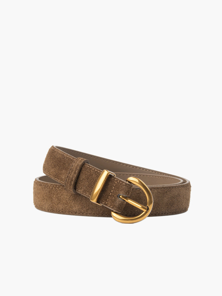 Soft-Buckle Leather Belt