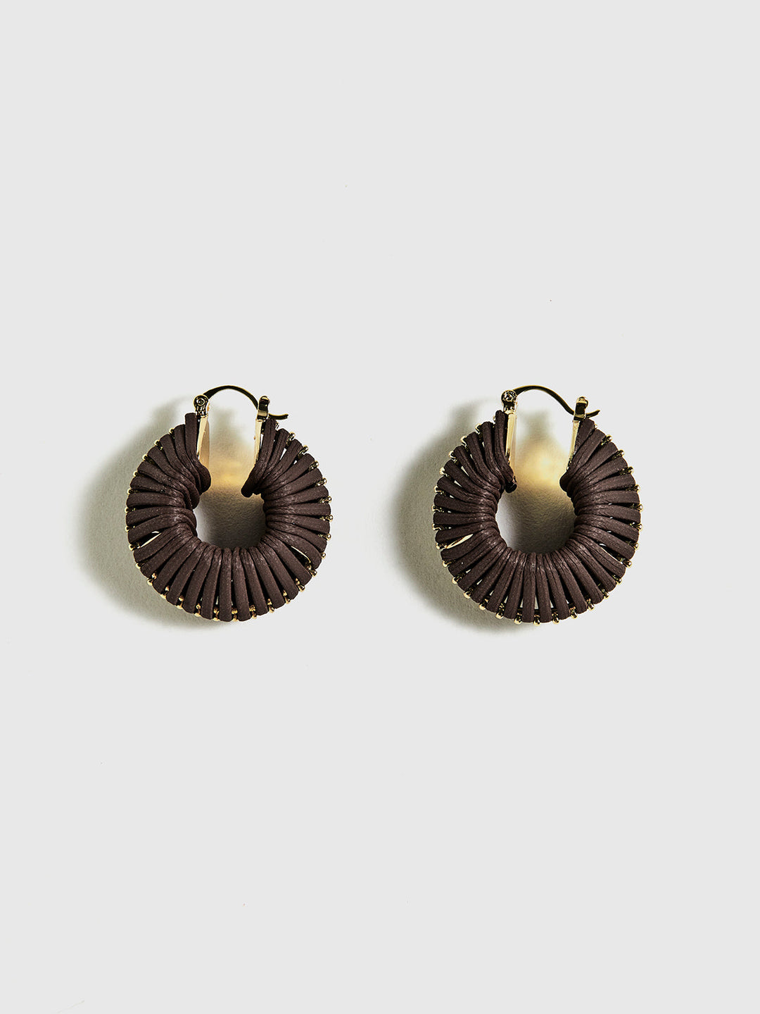 Vintage Woven Chunky Hoop Earrings