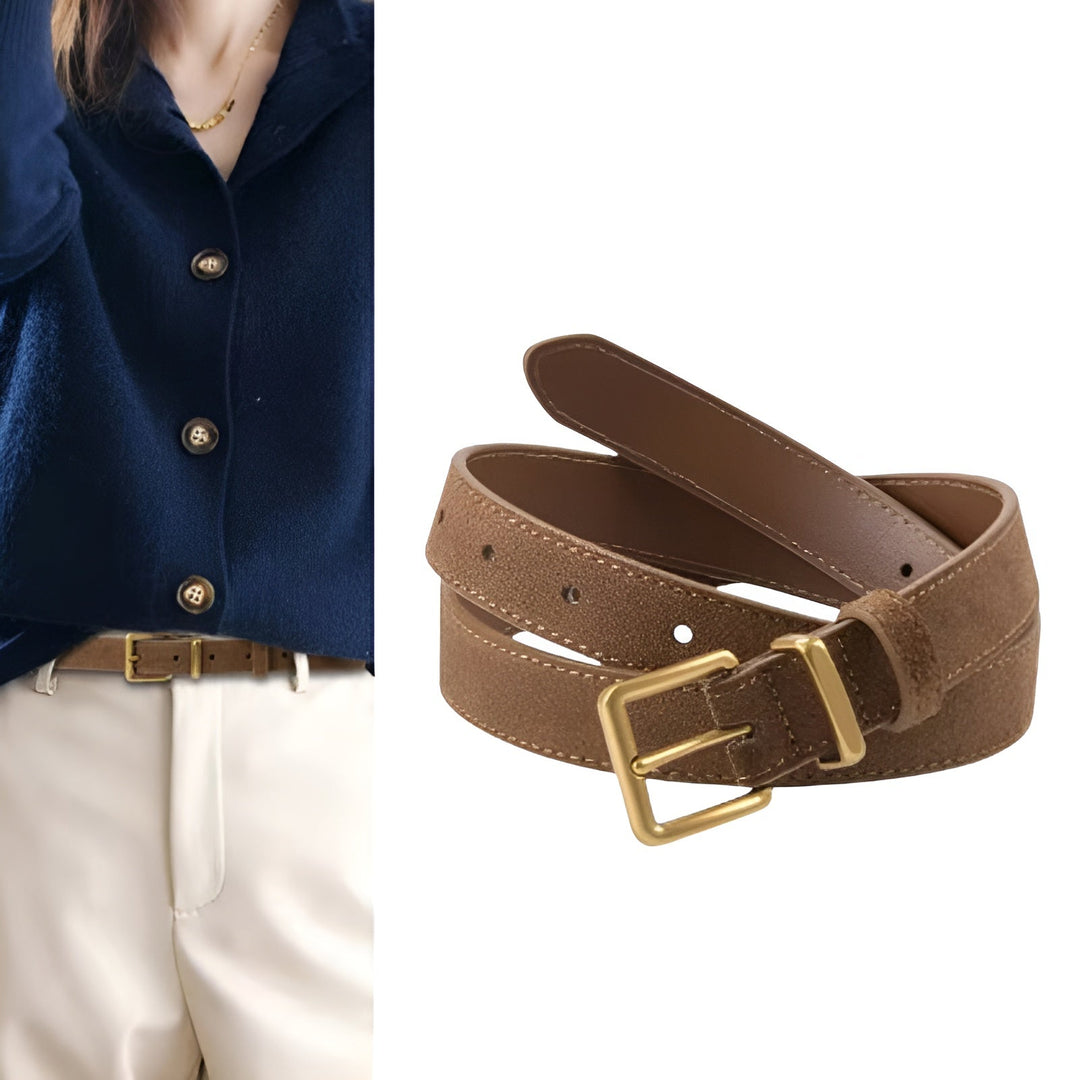 Imitation suede belt