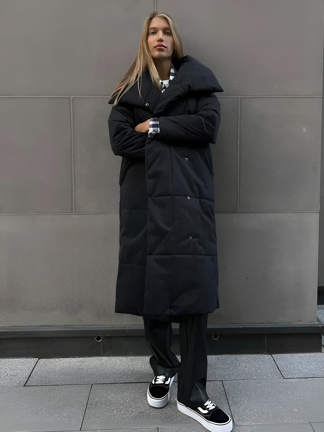 Long puffer coat