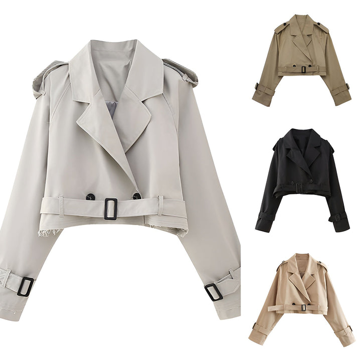 Gemma cropped trench coat