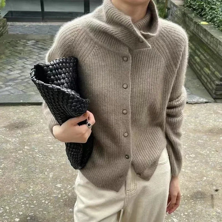 Luxurious Turtleneck Cardigan