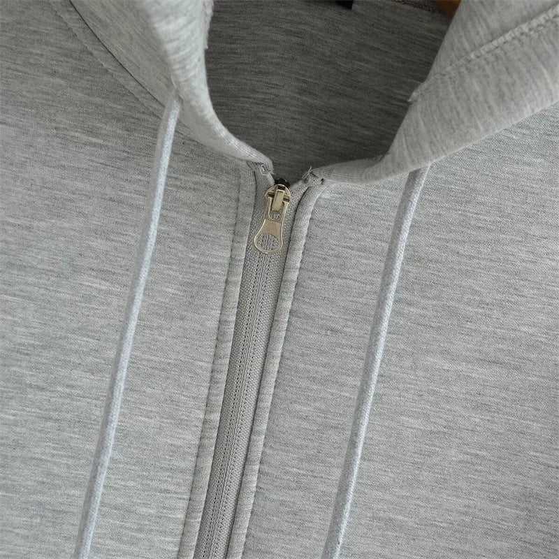 Oversized zipper hoodie