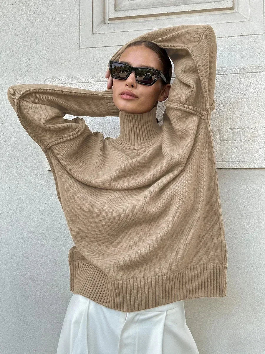 Stitched Knitted Crew neck jumper