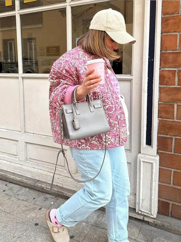 Fashionable floral print jacket