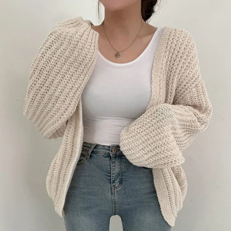 Fancy knitted cardigan