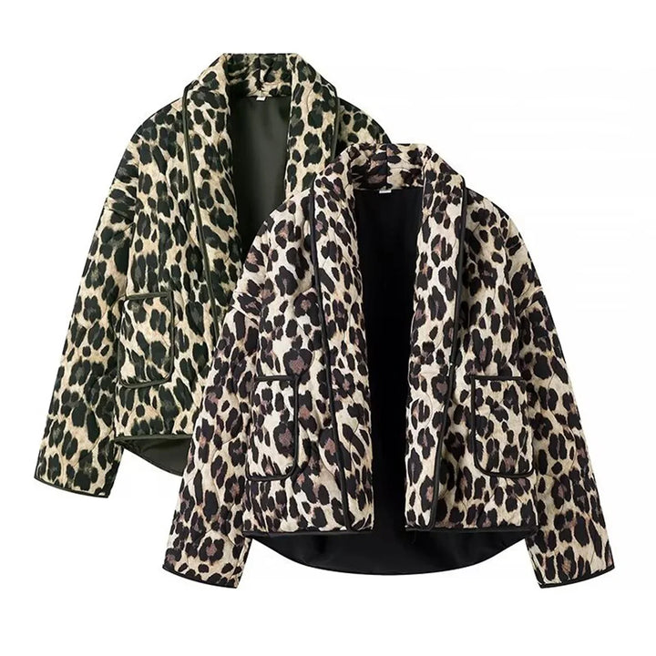 Vintage trendy leopard jacket