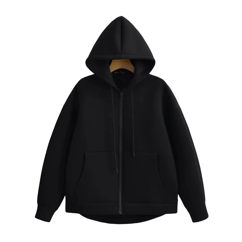 Oversized zipper hoodie