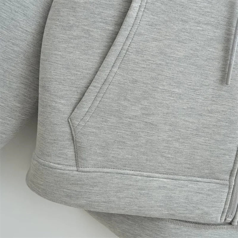 Oversized zipper hoodie