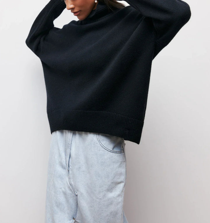 Oversized turtleneck jumper