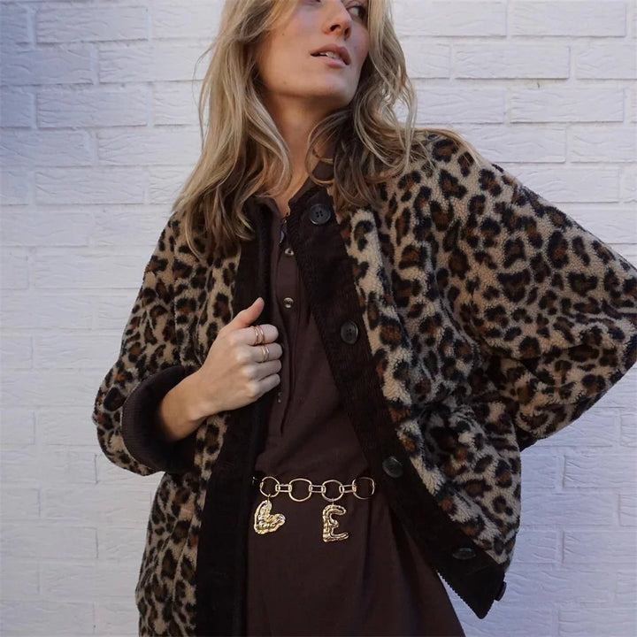 Trendy leopard coat