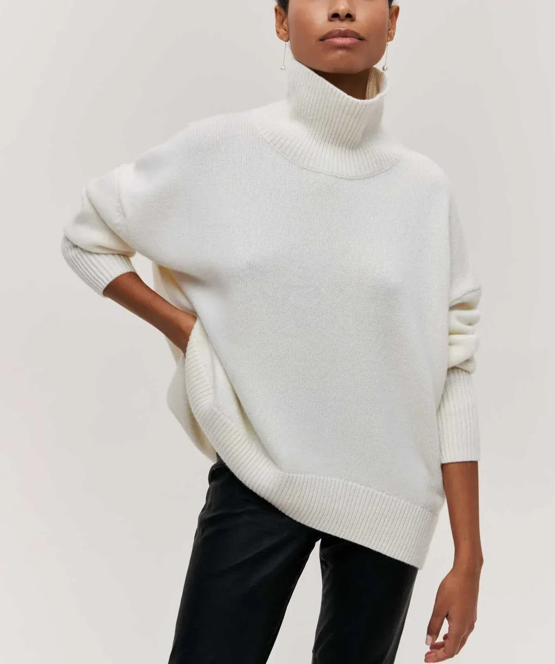 Oversized turtleneck jumper