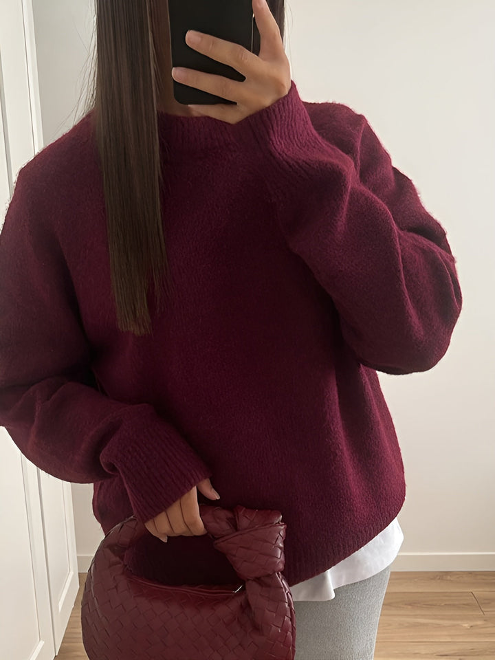 Burgundy soft Jumper