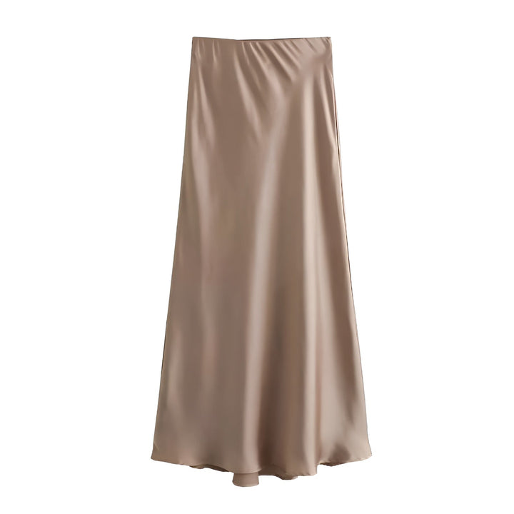 Silky chic long skirt