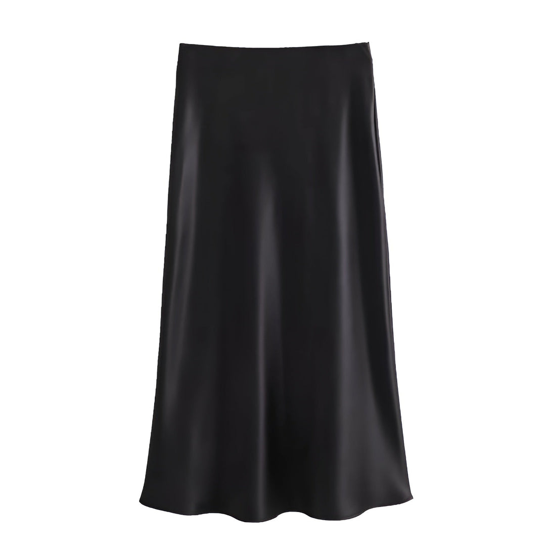 Silky chic long skirt