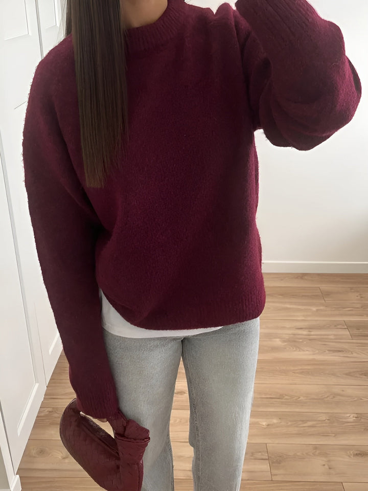 Burgundy soft Jumper