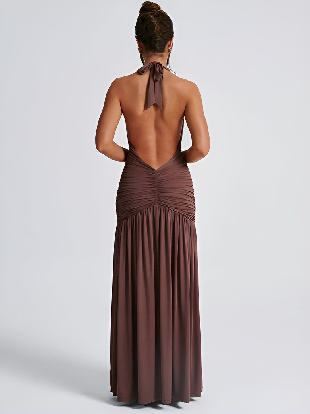 Gemma - Backless Maxi Dress with Split