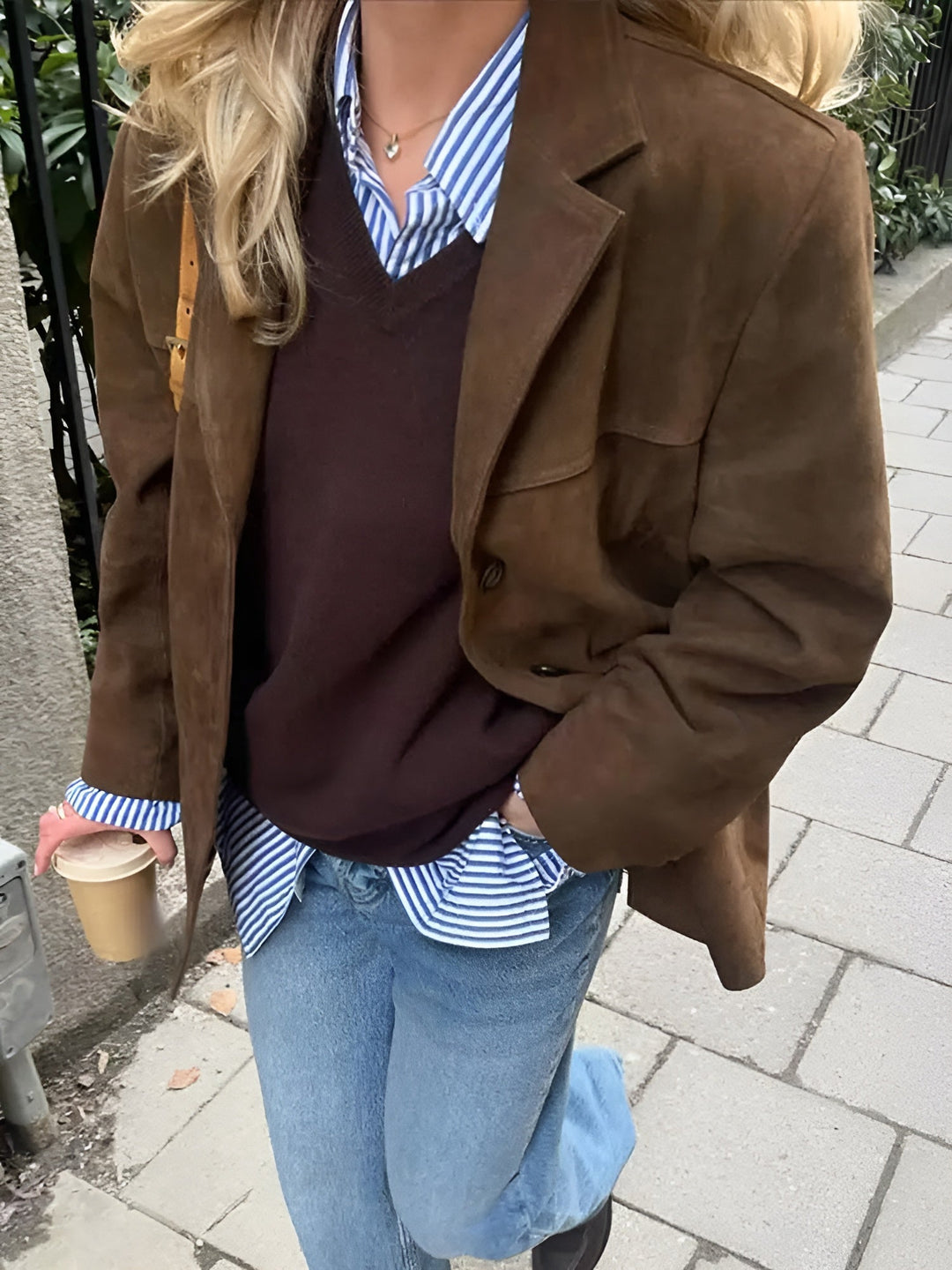 Vintage imitation suede jacket