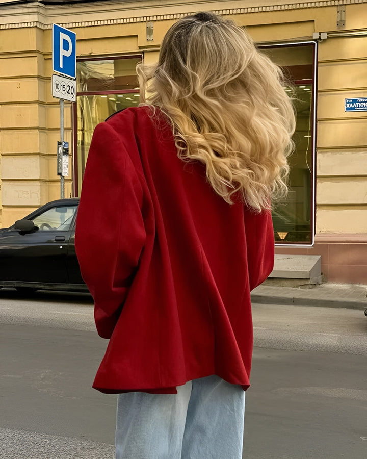 Oversized long-sleeved blazer